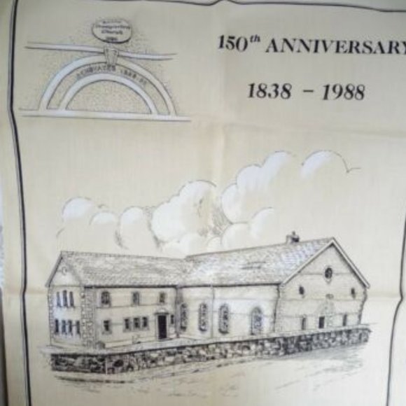 Raloo Presbyterian Church Celebrating 150 years Linen Tea Towel By Causeway - Picture 1 of 1